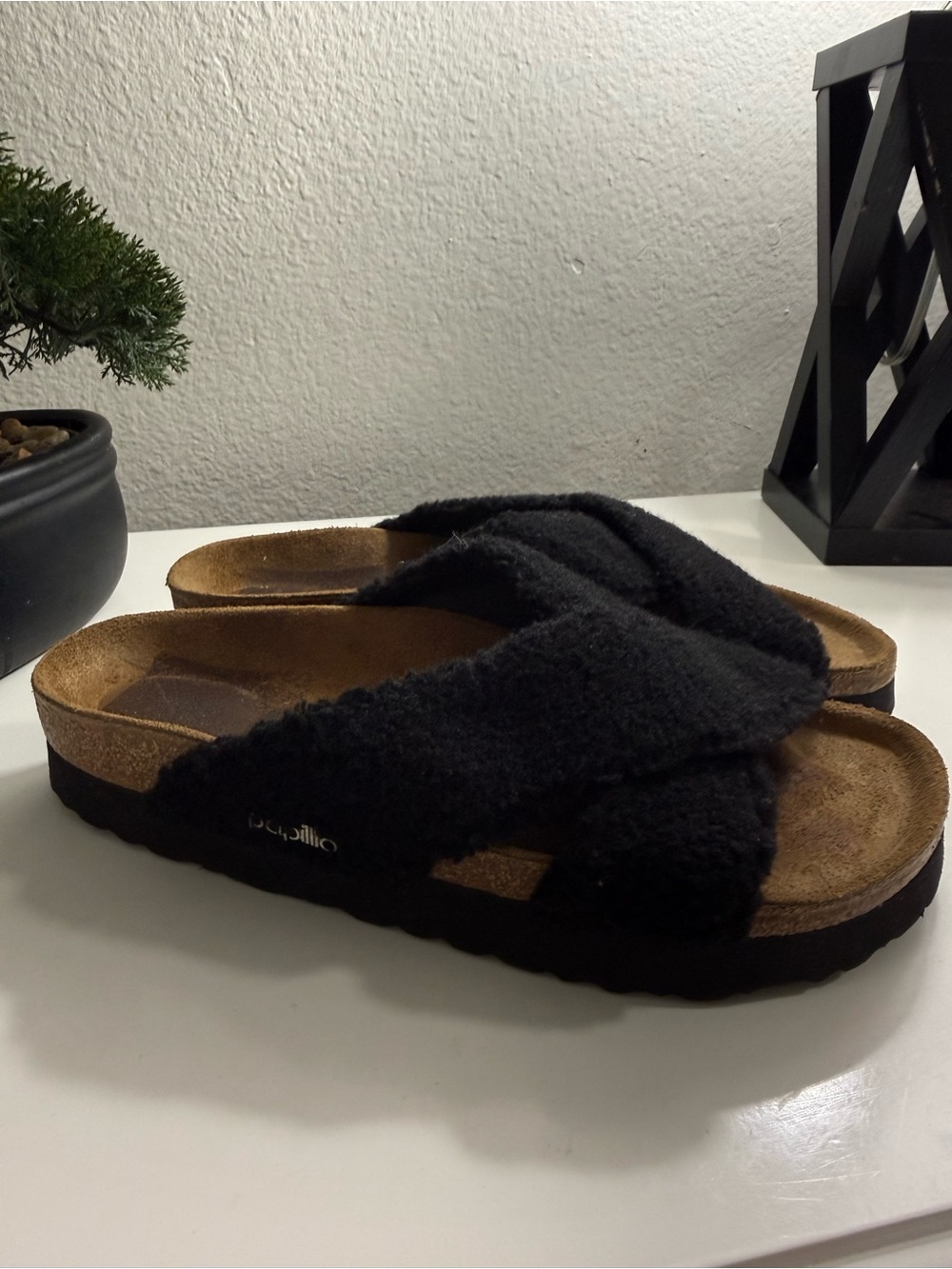 Birkenstock papillio Daytona women size 38 BlackCrossband Slide Sandal - Picture 5 of 7